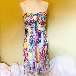 Sangria Chifon Colorful Sun Dress Sz 6